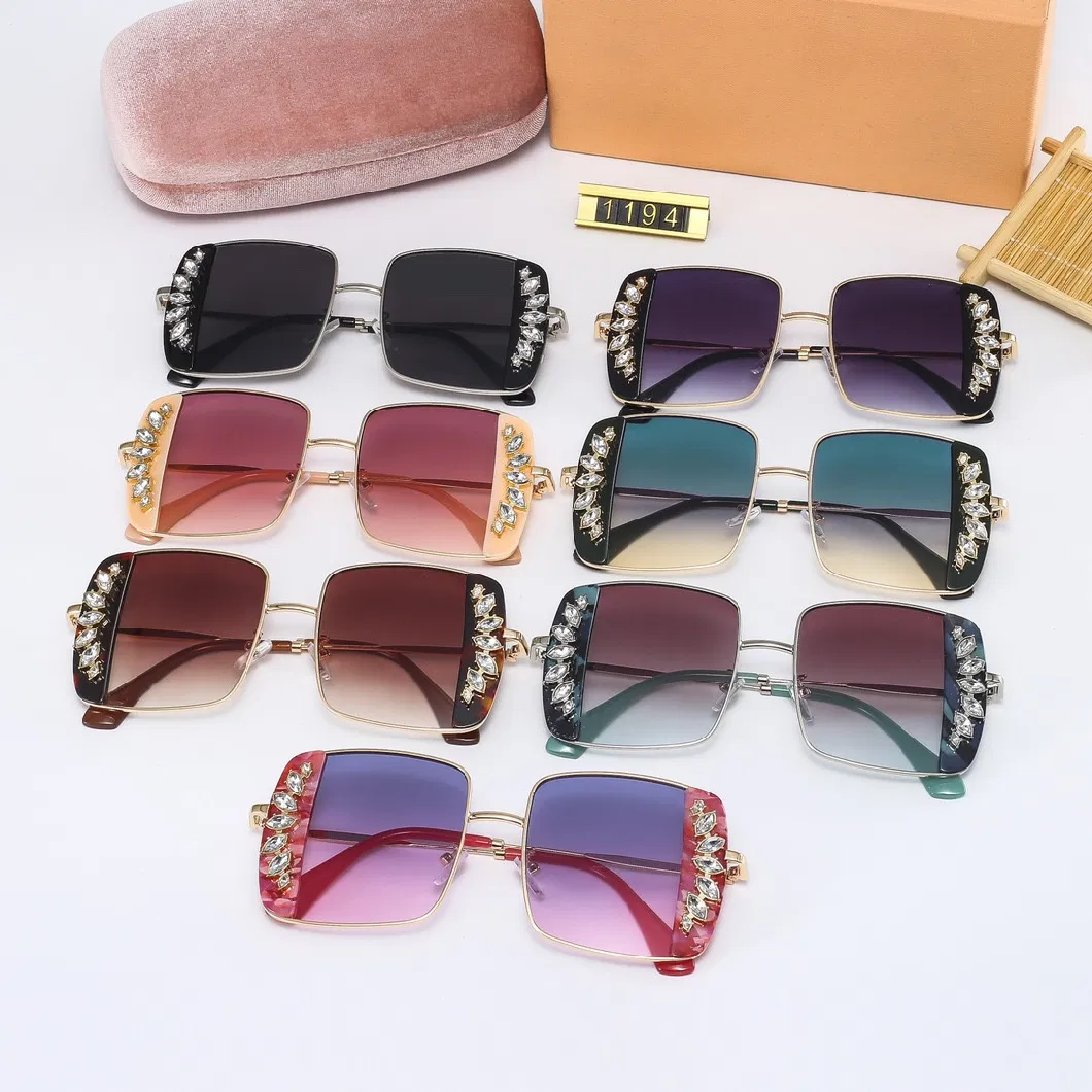 Metal Small Square Shades Glasses for Women Men