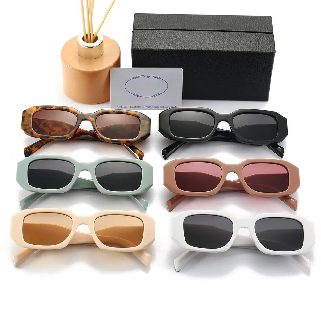 Metal Small Square Shades Glasses for Women Men