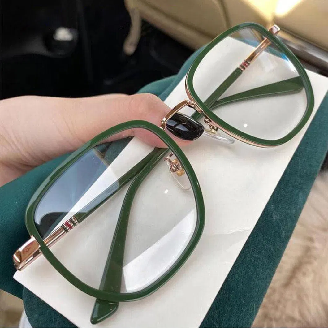 Oversized Square Trendy Fashion Anti Blue Light Eyeglasses Frames Reading Designer Eyewear Women Men Glasses