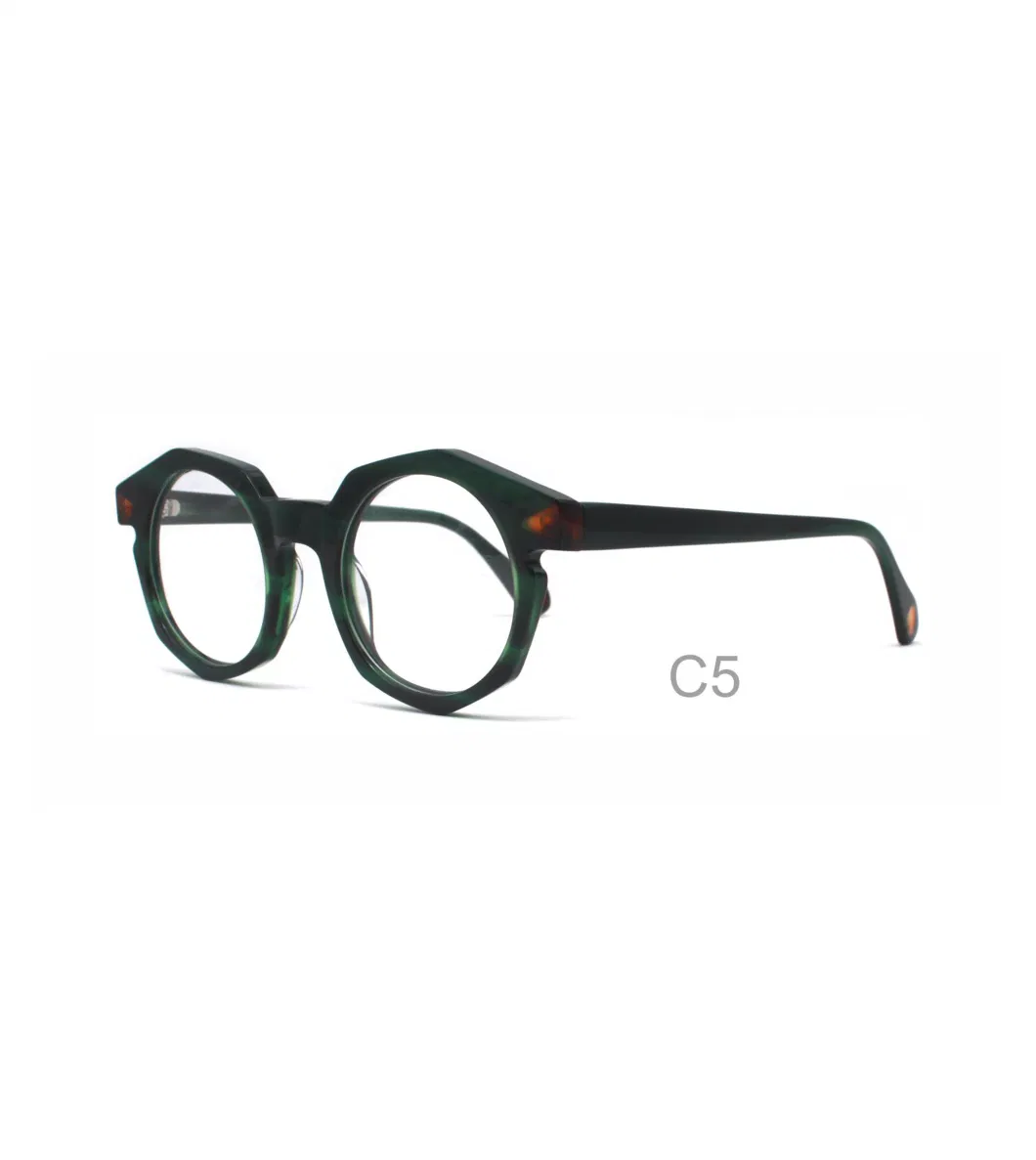 Women Geometric Fashion Acetate Lamination Eyeglasses Frames