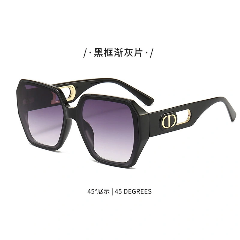 Street Shot Retro Trend Large Frame Sun Glasses Women&prime;s Travel UV Protection Men&prime;s Driving Sunglasses (CFEGS-043)