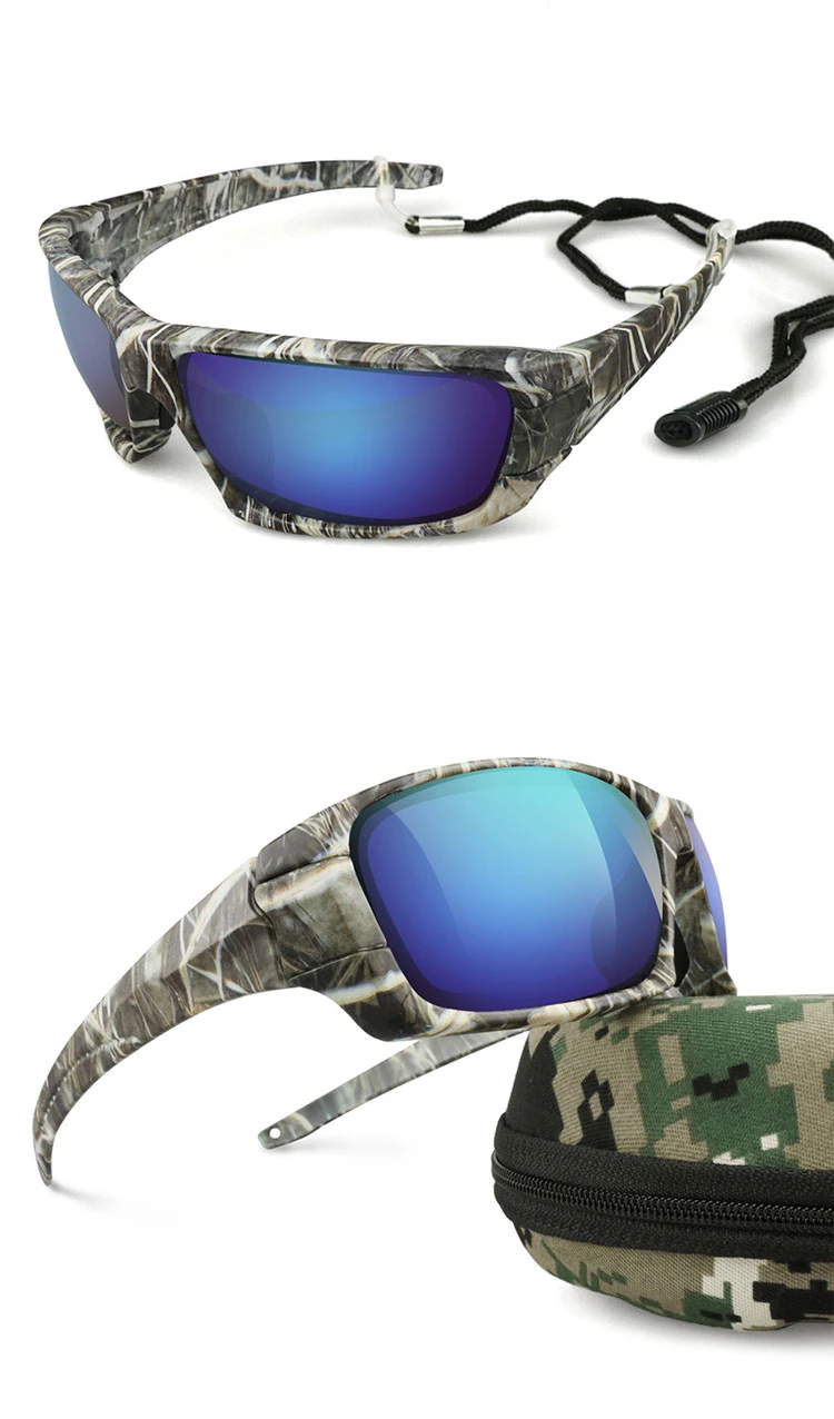 Fashionable Plastic Frame Camouflage Color Man Outdoor Sports Eyewear Cycling Fishing Sunglasses