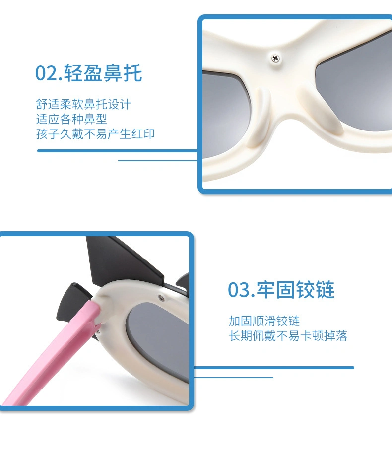 Ruunjoy Sanrioed Anime Kuromi Melody Boy Girl Cute Sunglasses Children Vintage Sunglasses UV Protection Kids Eyewear Gift