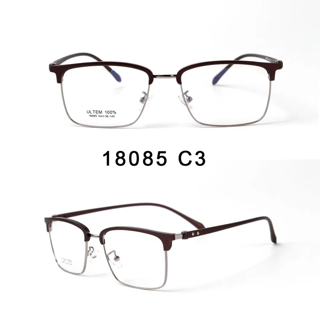 Classic Man Ultem Tr Temple Stainless Steel Optical Glasses Frame