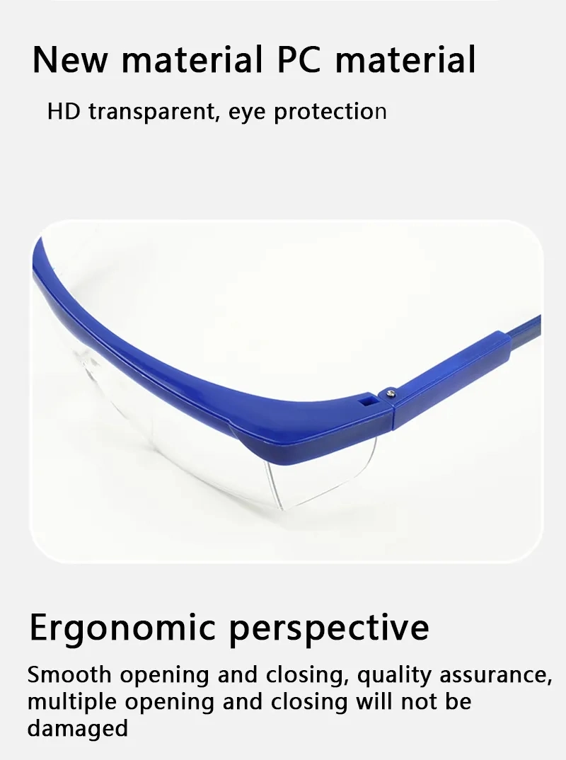 Plastic Protect Safety Glasses PC Materials Protection Safety Glasses