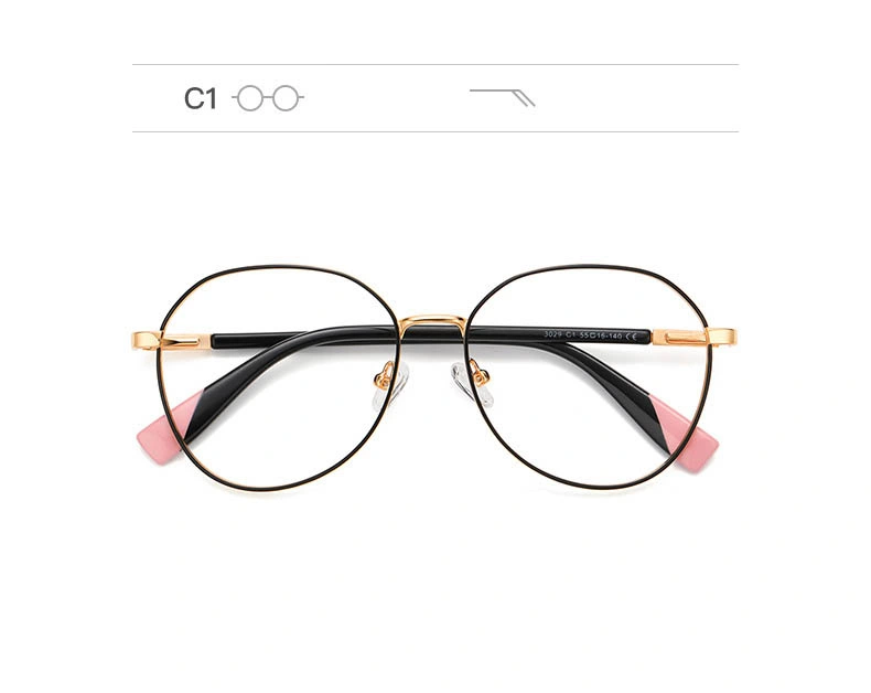 2024 New Classical Progressive Fashion Candy Colors Custom Logo Oval Metal Frame PC Lens Blue Light Blocking Reading Glasses