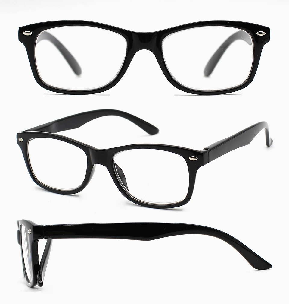New Fashion Outdoor Slim Square Colorful Temple Reading Eyewear Wholesale Designer Brand Plastic Reading Glasses (WRP20135B)