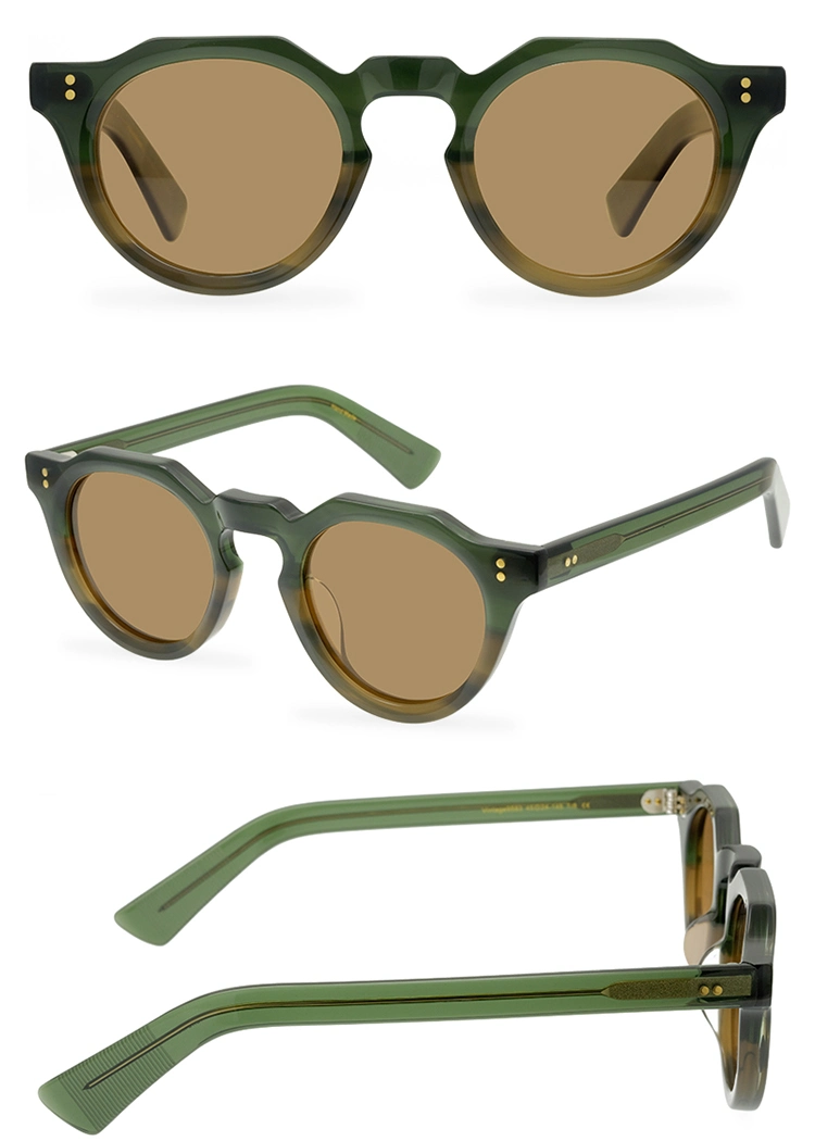 Women&prime;s Sunglasses Polygonal Color Stitching Polarized Man Eyeglasses Frames Optical