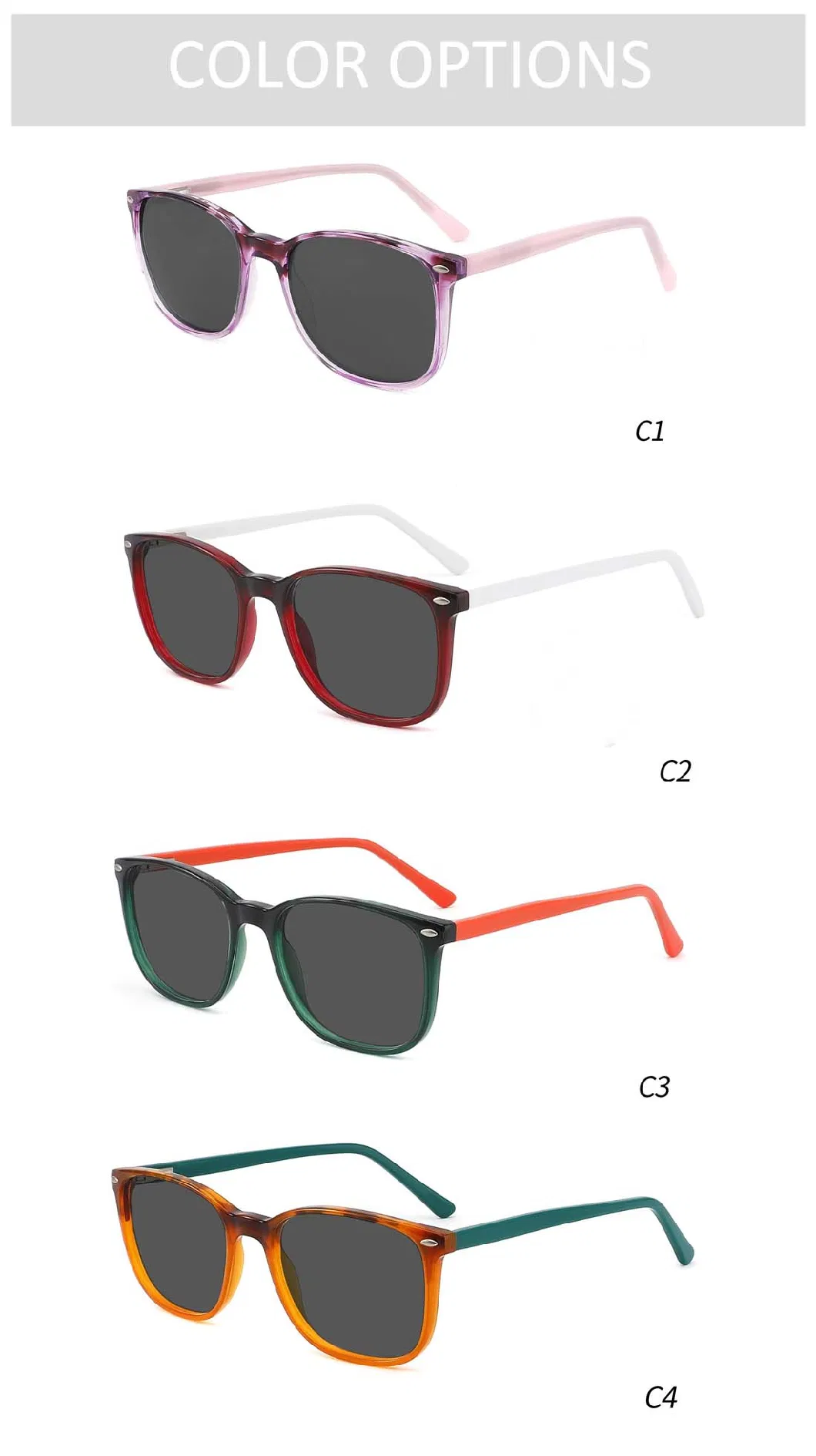 Gd New Trendy Acetate Colorful Sunglasses for Men and Women Fashionable Designer Style Sunglasses
