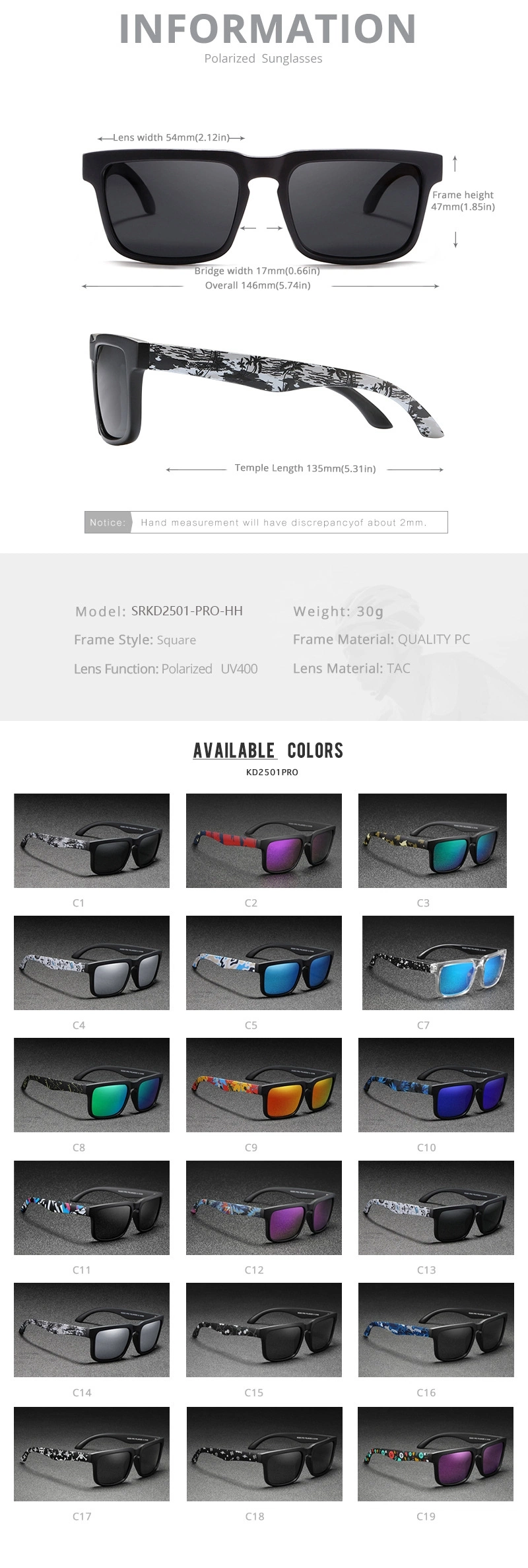 2023 New Wholesale Trendy High Quality Luxury UV400 Eyewear Men Women Shades Square Popular Glasses Designer Fashion Polarized Sunglasses