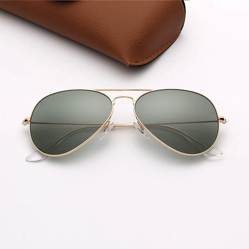 Luxury Fashion Sunglasses Men Pilot Aviation Sun Glasses Metal Frame UV Lenses Eyewear Glasses