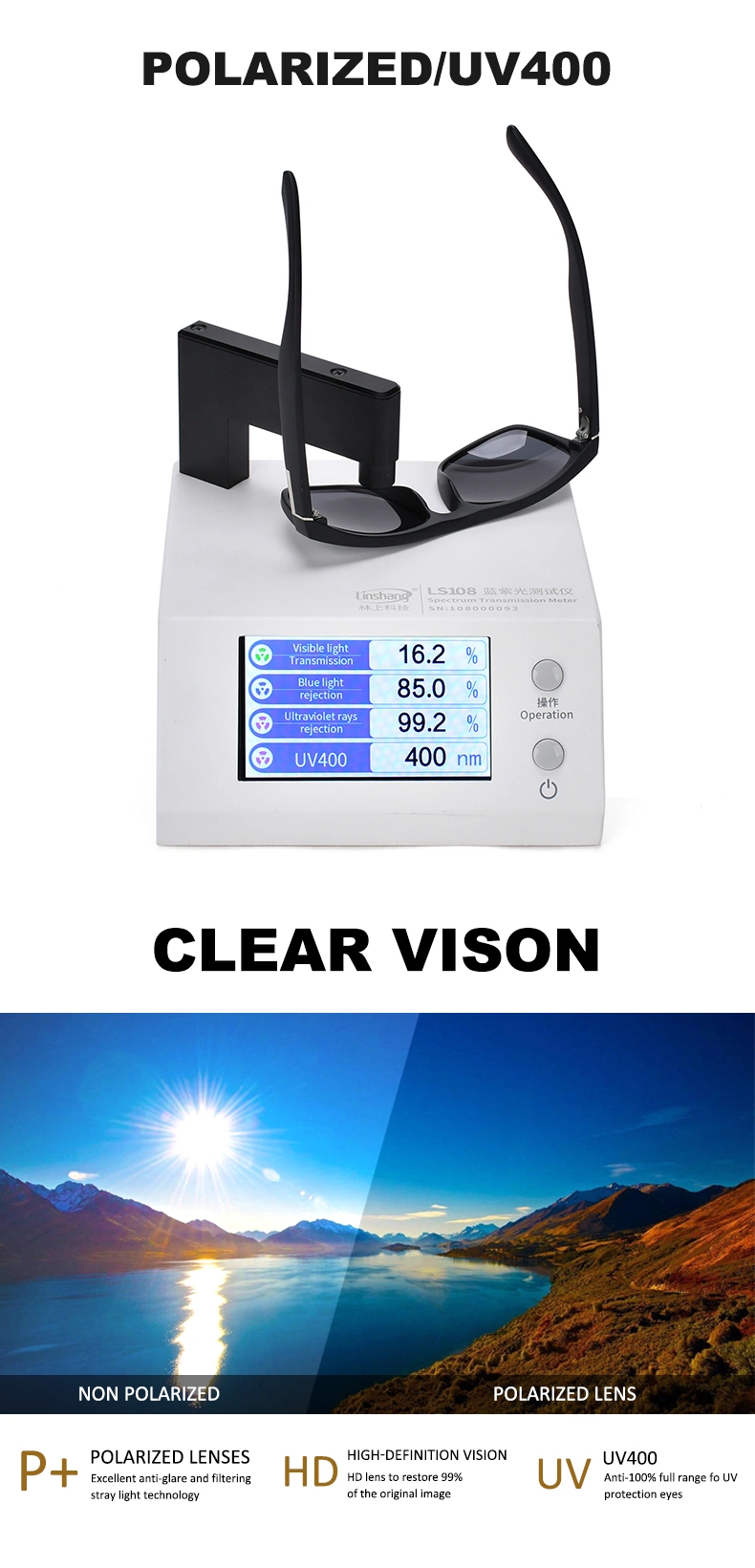 2021 Fashionable Lentes De Sol Engraved Logo Heat Tranfer Printing Polarized Sunglasses