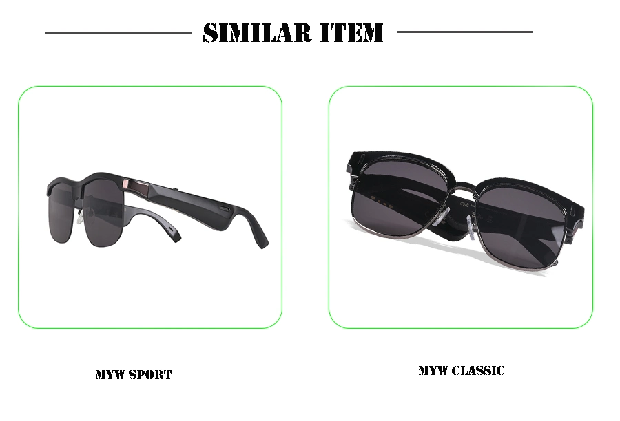 Men Fashion Polarizing Spectacles Audio Smart Sun Glasses 2023 High Quality Eyeglasses