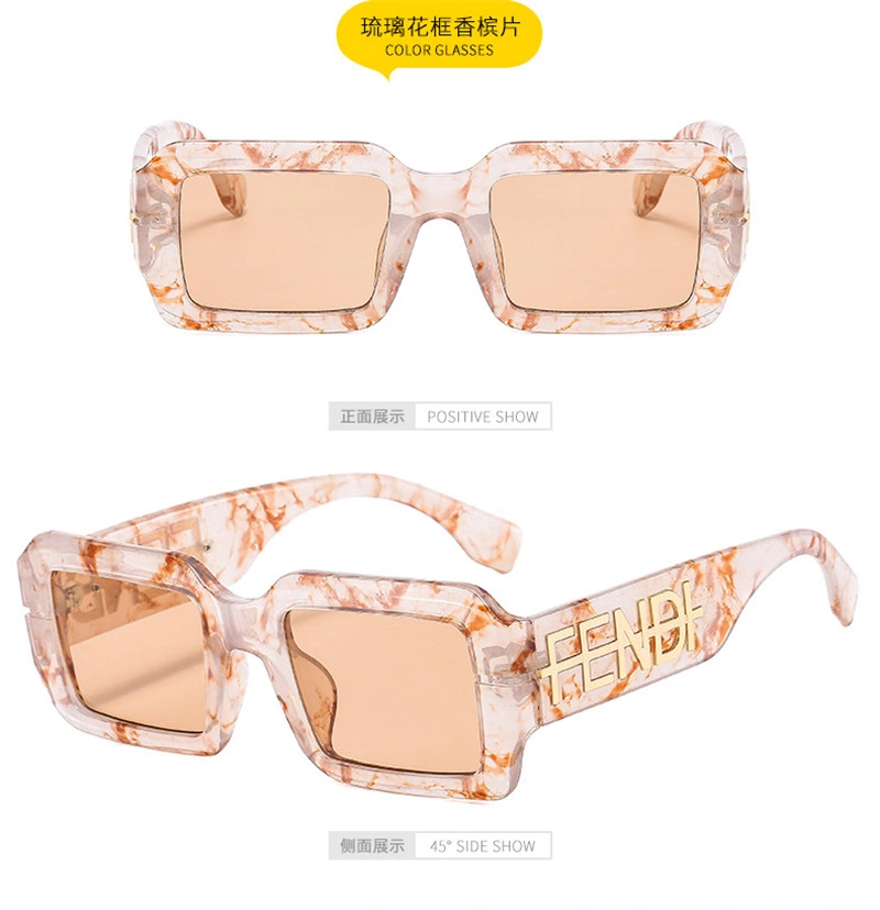 Classic Square Sunglasses Women Men Brand Designer Sun Glasses Popular Gradient Outdoor Eyewear UV400 Letter Unisex Sunglasses