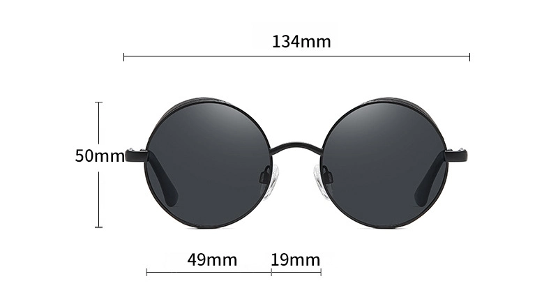 Luxury Metal Sunglasses Unisex Round Sun Glasses Steampunk Polarized Glasses 3362