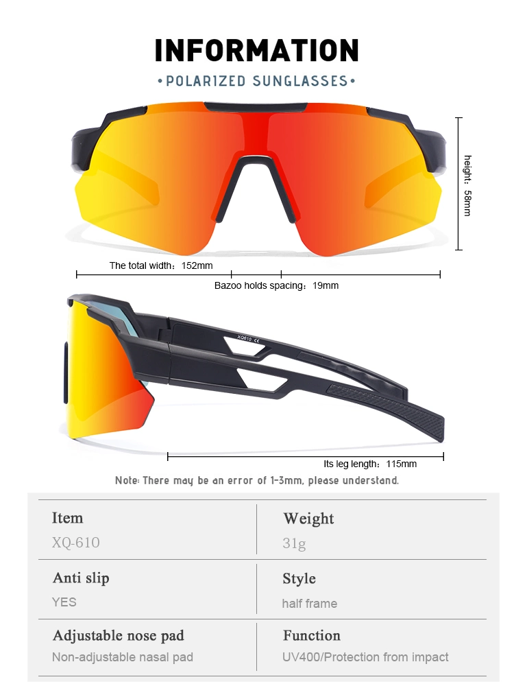 UV400 Cycling Glasses Windproof Driving Sport Sunglasses Custom Logo