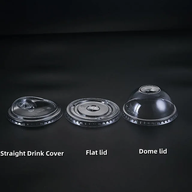 Factory Direct Sale 95 Caliber Transparent PLA 20oz 16oz 12oz 9oz Disposable Plastic Cup with Dome Lidp Clear Plastic Cups Plastic Cups Lips