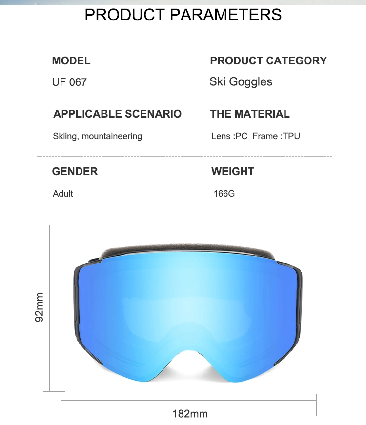OEM Logo Racing Skiing Goggles Men Snowboard Goggles Women UV400 Sports Sunglasses Adult Magnetic Ski Glasses