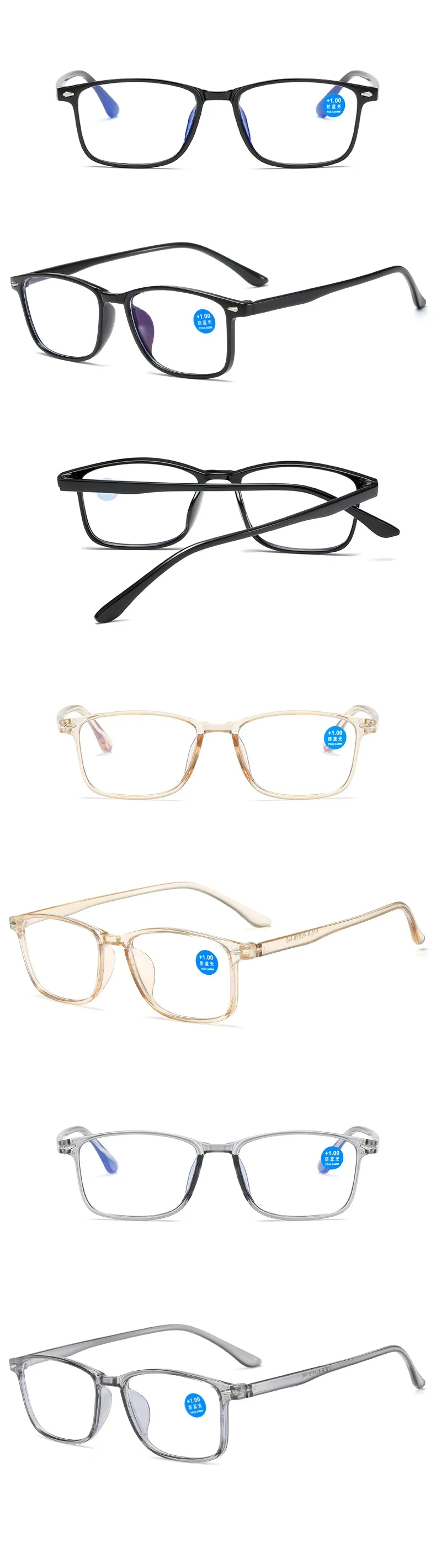 Wholesale Cheap Stock Classical Fashion Design Anti Blue Light Eyewear Optical Frame Tr90 Eyeglasses Frames Old Men or Women Reading Glasses