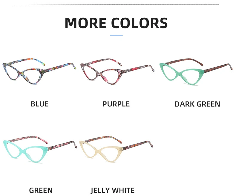 Women Men Unisex Reader PC Frame Cat Eye Reading Glasses for Adults