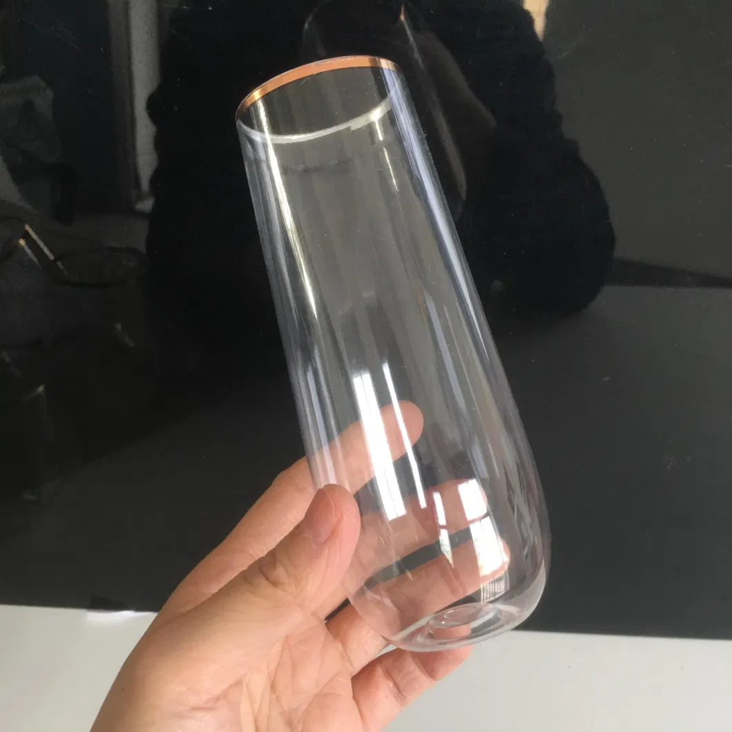 Factory Stemless Plastic Wine Glasses Shatterproof Champagne Flutes Recyclable Unbreakable Cocktail Cup