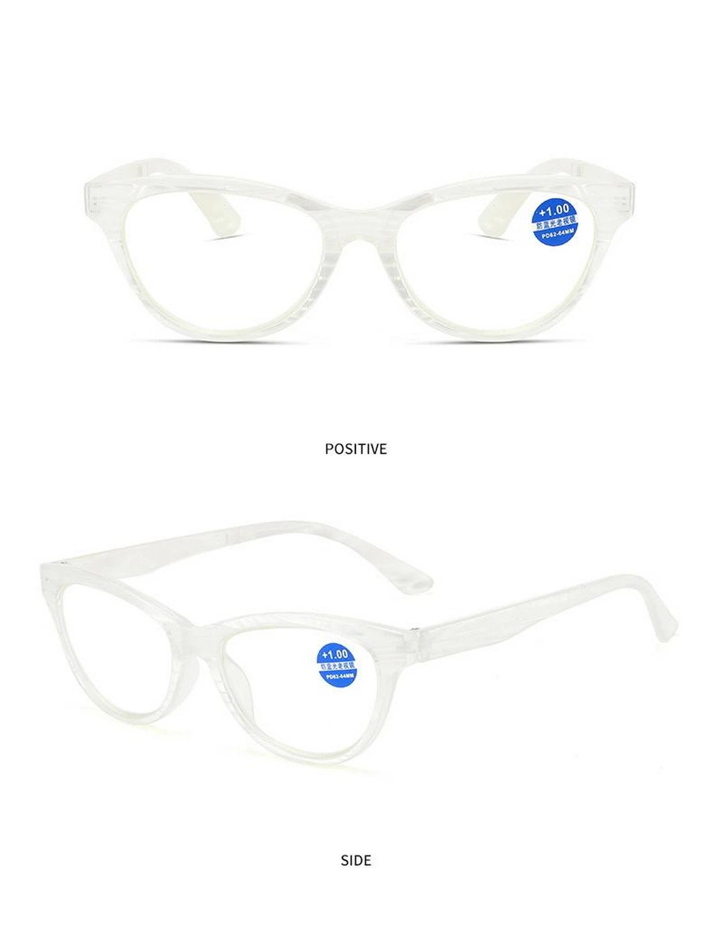 New Arrival High Quality Full Rim PC Cat Eye Frame Reading Glasses