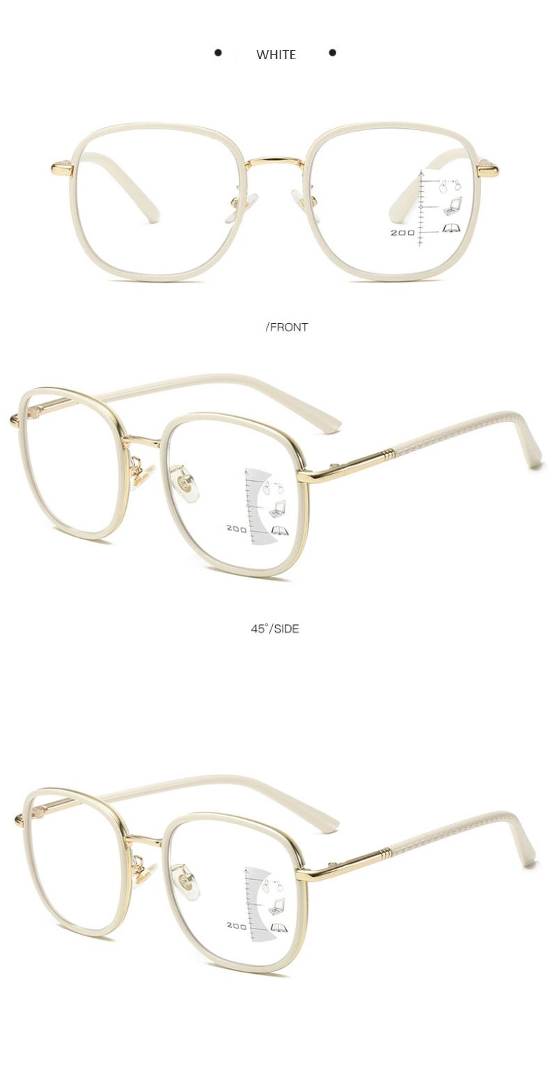Wholesale Stock Large Frame High Quality Luxury Women Men Eyewear Anti Blue Light Fashion Presbyopia Computer Reading Glasses