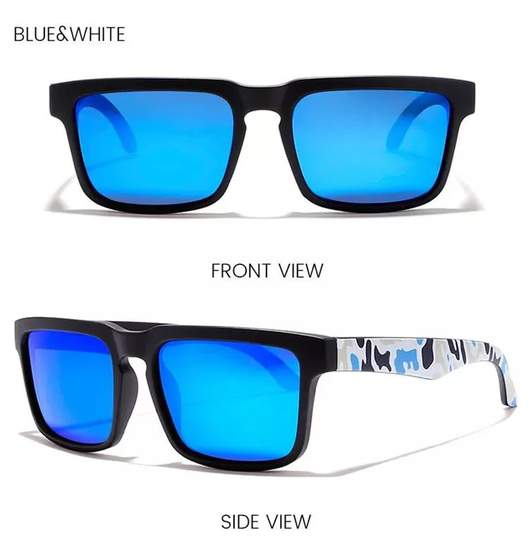 Unisex PC Frame UV400 Mirrored Men Square Sport, Polarized Sunglasses