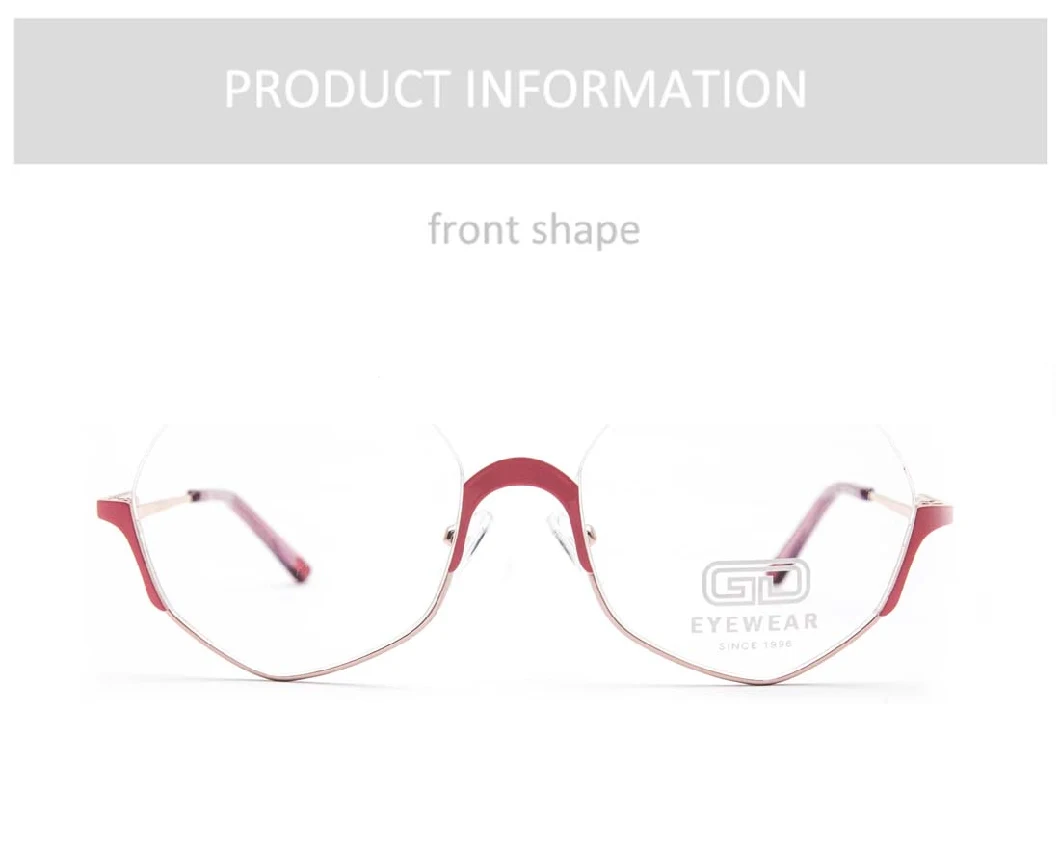 Gd High End Half Rim Premium Private Label Reading Women Metal Reading Glasses Eyewear Optical Frames Eye Glasses