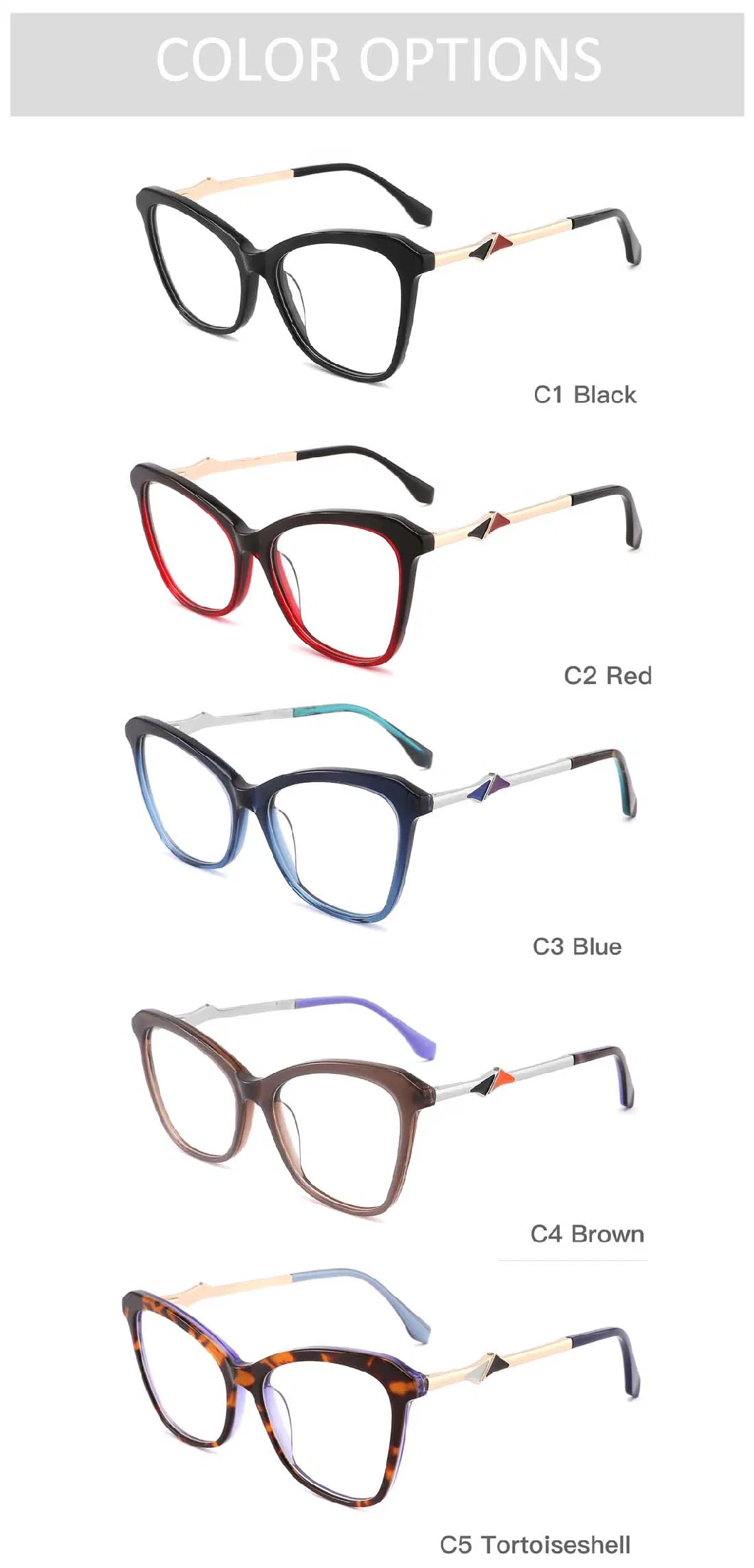 Gd China Factory New Cheap Acetate Optical Frames Glasses Fashionable Optical Frames Eyewear Glasses Frames