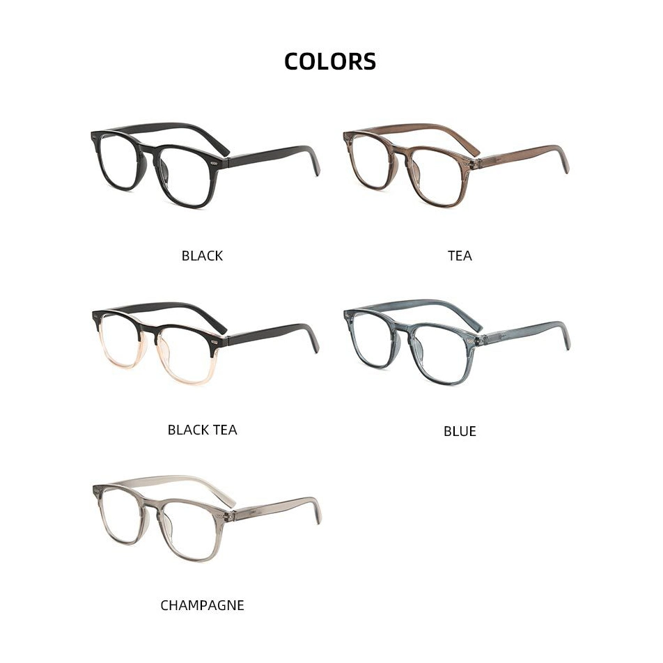 New Popular PC Large Frames Spring Leg Vintage Riveted Eyewear Fashion Designer Custom Logo Women Men Reading Glasses