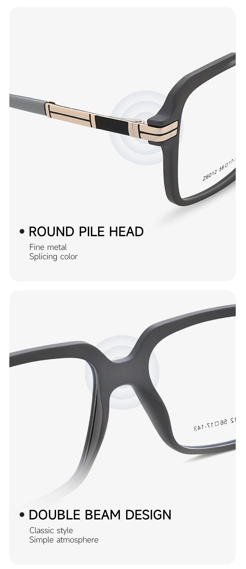 Wholesale Latest Spectacle Frames Optical Glasses Tr90 Plastic Eyeglass Frames