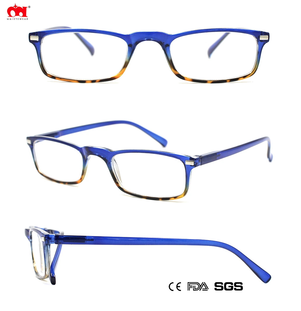 Wholesale Slim Square Reading Eyewear Fashion Four Color Man Plastic Reading Glasses