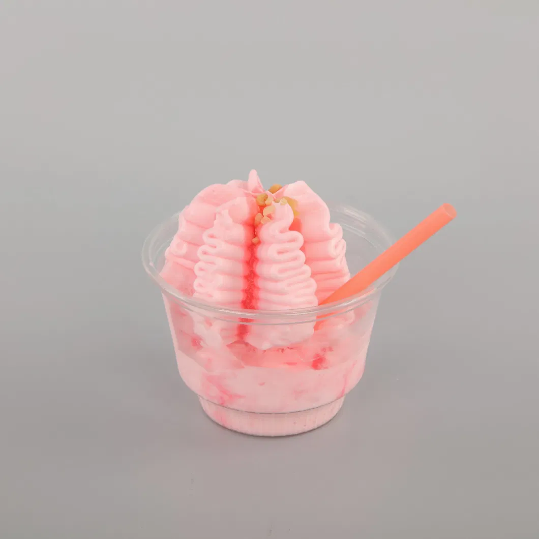 10oz Plastic Ice Cream Cup, Pet Sundae Cup with Lid