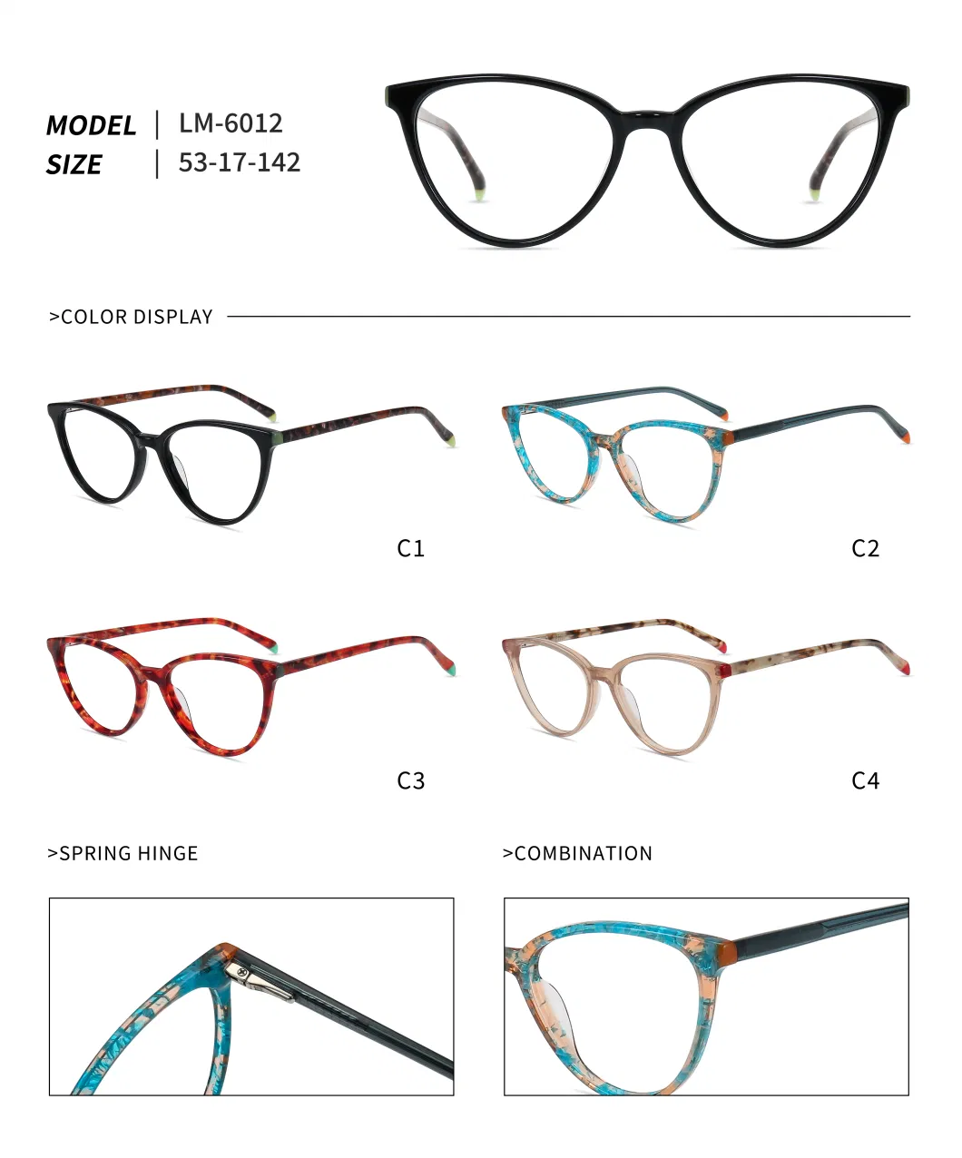 Fashion Acetate Optical Reading Glasses