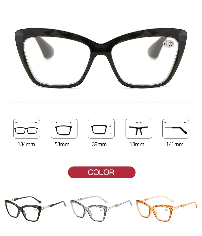 Ready to Ship Hot Selling Fashion Style Retro Design Cat Eye Eyewear Frame Women Colorful Reading Glasses