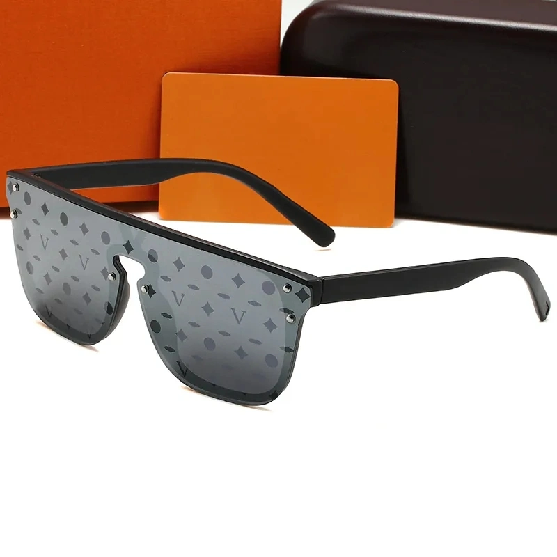 New Designer Sunglasses for Mens Women Outdoors Fashion Luxury PC Frame Sun Glasses High Quality Classic Adumbral Eyewear Accessories with Box 6 Color