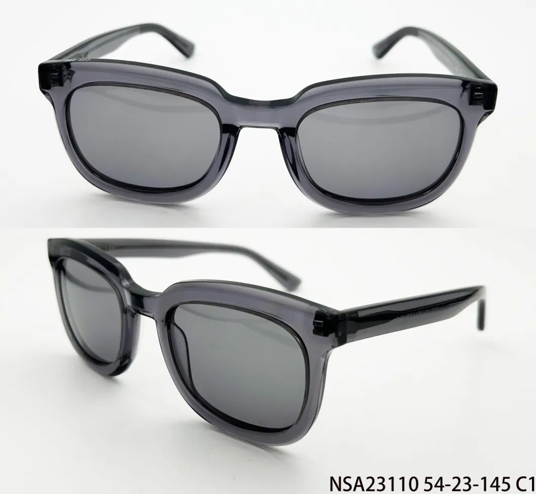 Fashion Acetate UV400 Rectangle Circumference Sunshade Glasses