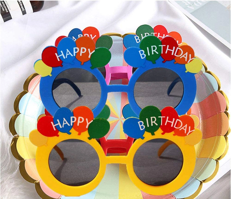 Cute Balloon Birthday Gifts Festival Sunglasses Happy Birthday Party Sun Glasses Promotional Gift Toys Novel Kids Glasses