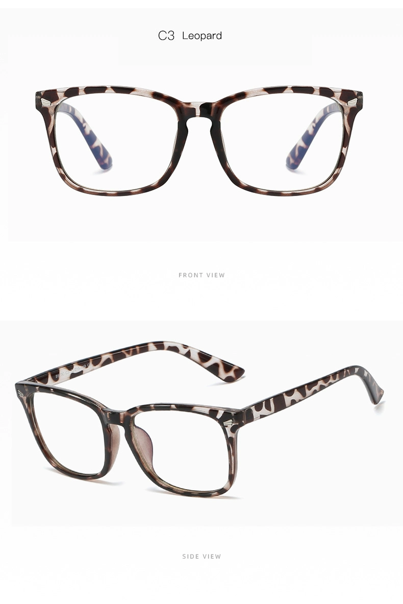Anti-Blue Glasses Women&prime;s Comfortable Computer Goggles Flat Glasses