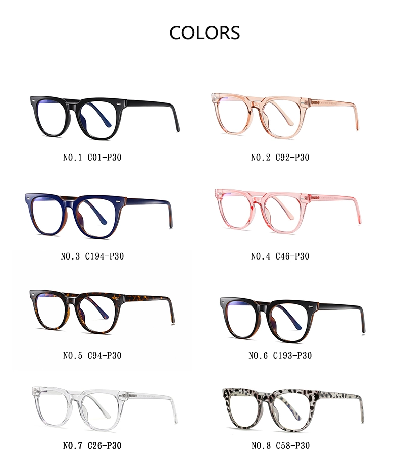 Women Anti Blue Light Cat Eye Frame Wholesale Women Eyeglasses New Design Tr90 Optical Frames Gaming Computer Glasses
