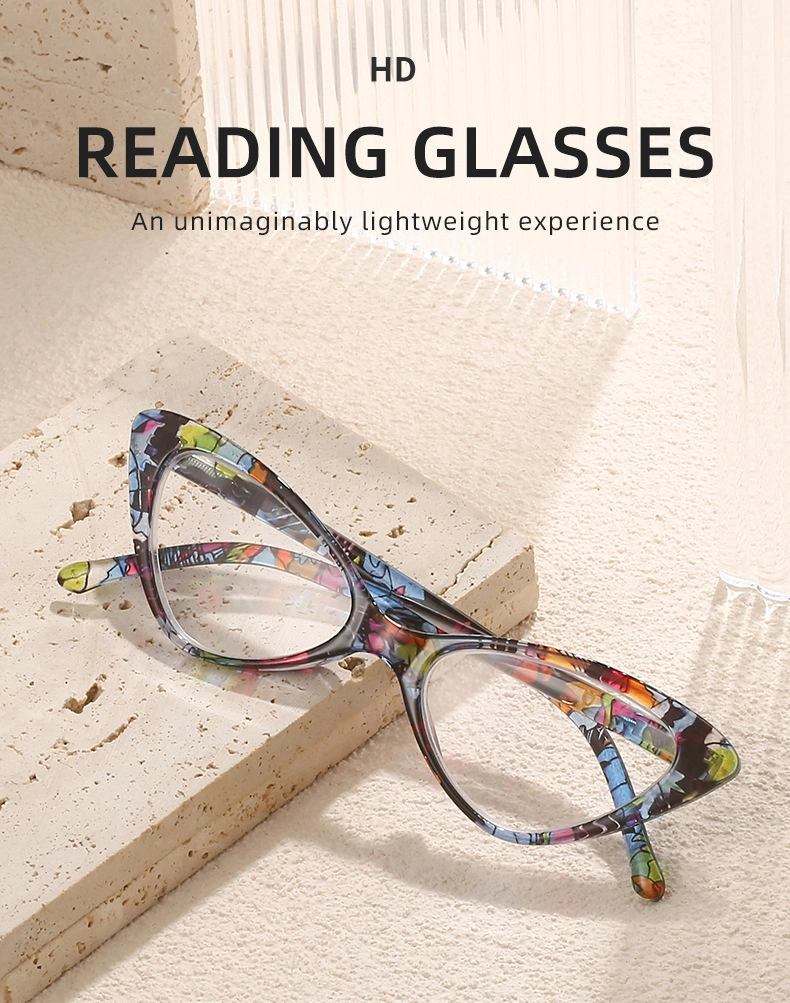 Women Men Unisex Reader PC Frame Cat Eye Reading Glasses for Adults