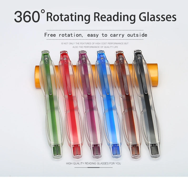 China Manufacture in Stock Unique Mini Foldable Adjustable Thin Temple Small Frame Clear Plastic OEM Unisex Presbyopic Eyewear Reading Glasses