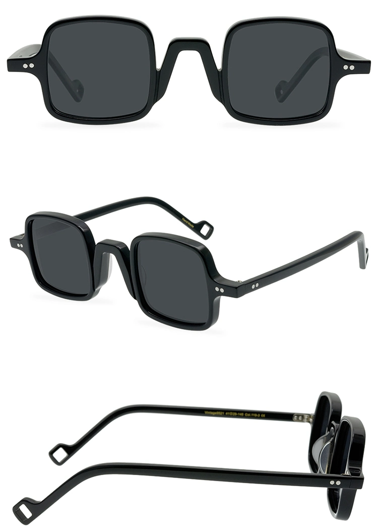 Vintage Designer Sunglasses Men Acetate Square Polarized Glasses Fashion Women 2023