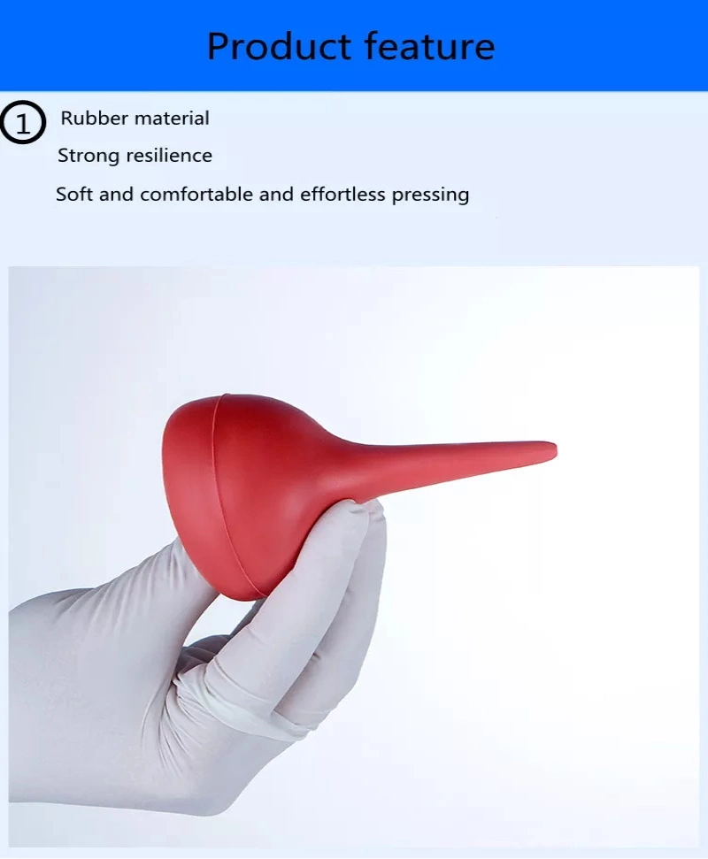 Wholesale Red Blue Color Disposable 30ml 60ml 90ml 120ml PVC Ear Ulcer Bulb Syringe