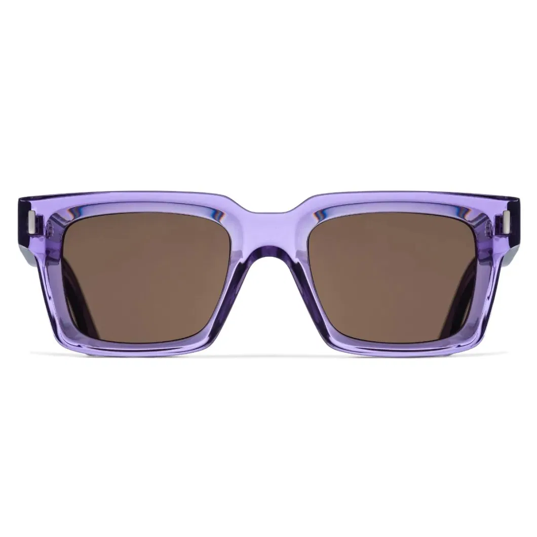 Yeetian Custom Logo Mens Purple Big Square Acetate Luxury Sunglasses Nylon