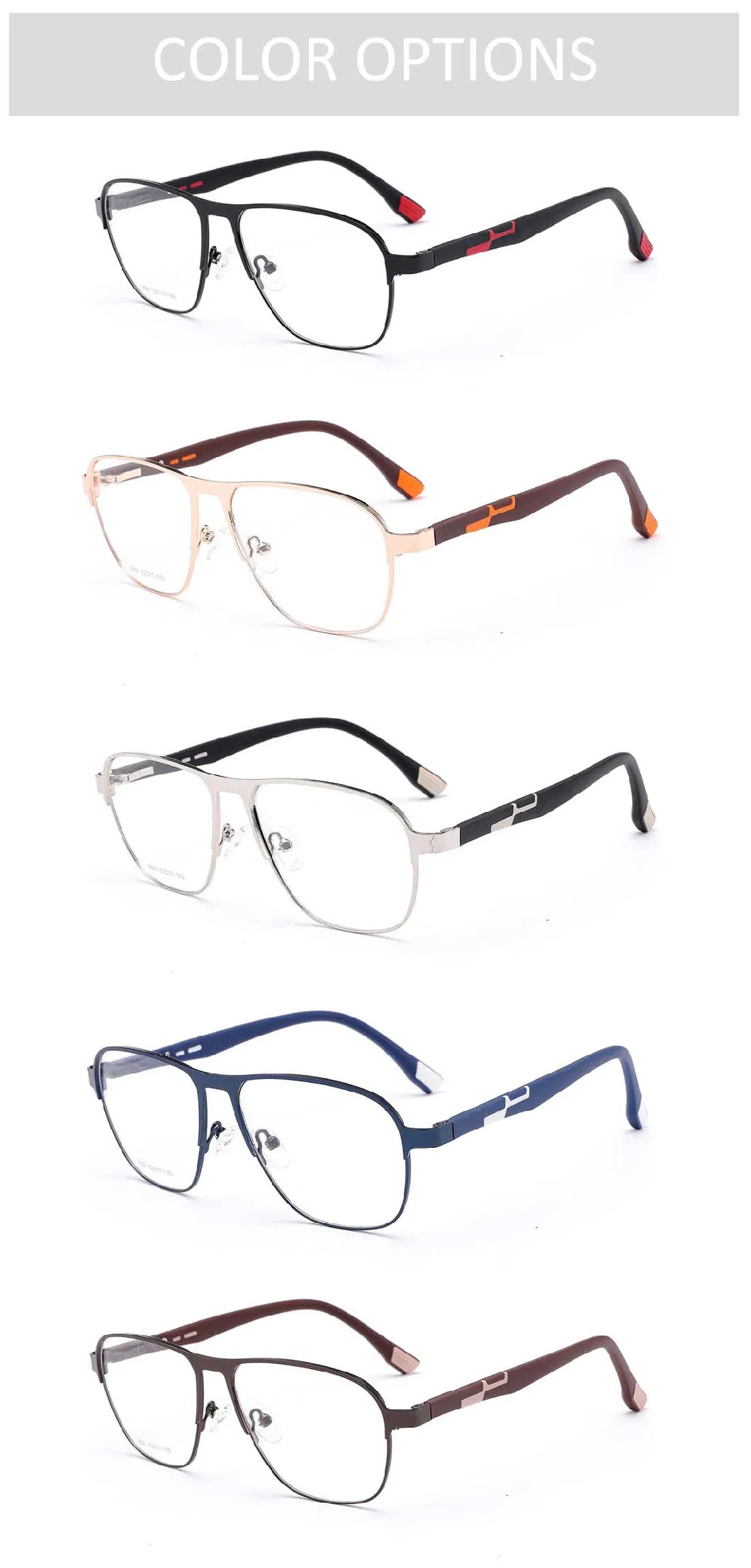 Gd China Factory Sale Men Metal +Tr Temples Optical Frames Classic Designer Spring Hinge Optical Eyeglass Frames Glasses Optical Frame