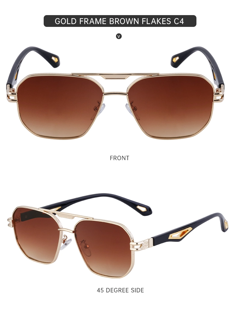 Hot Custom Designer Branded Square Luxury Mens Polarized Acetate Sunglasses Sun Glasses Men Women