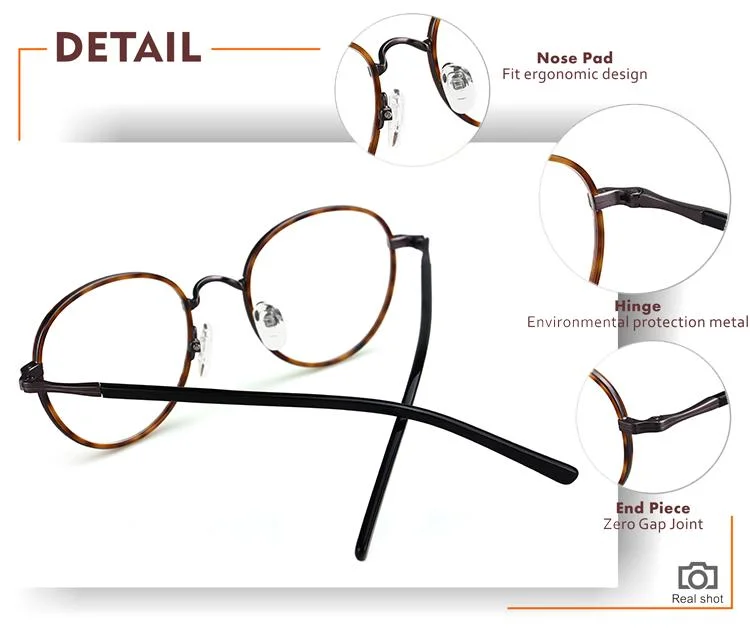 Popular Tortoise Vintage Round Big Frame Unisex Eyeglasses Optical Reading Glasses