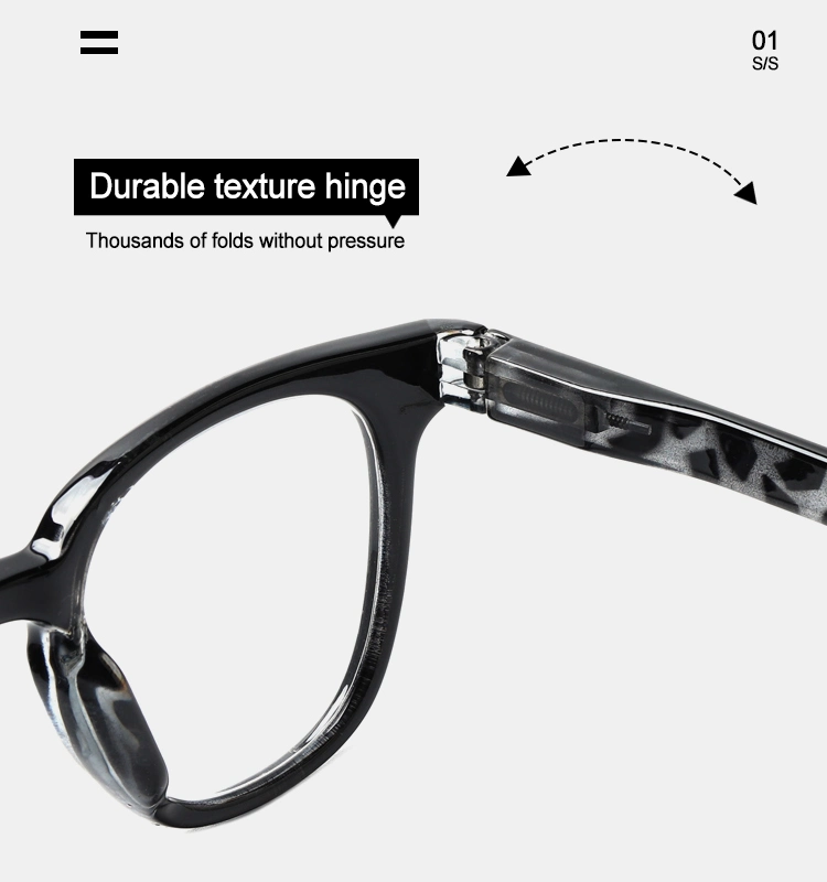 Big Square Frame Hand Made Demi Temple High Quality Reading Glasses